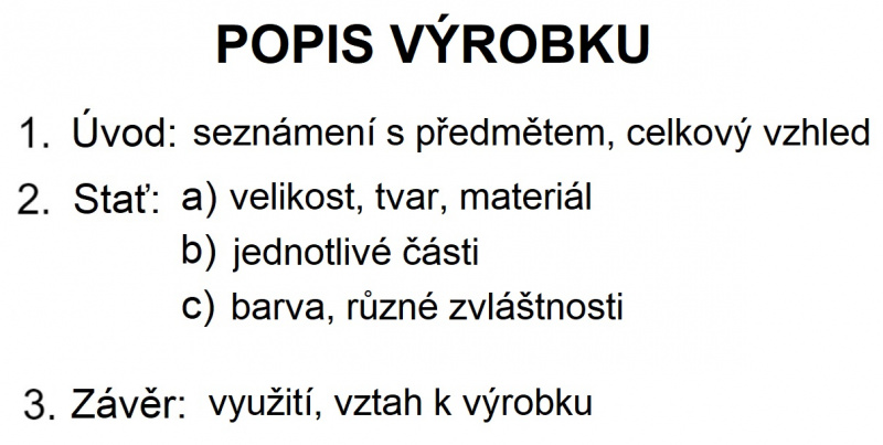 Jak napsat prostý popis?